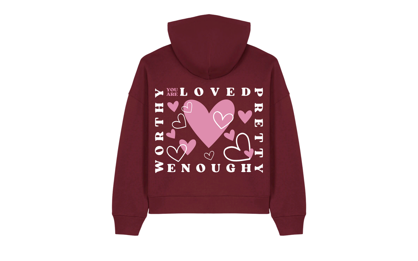 Burgundy Love Hoodie