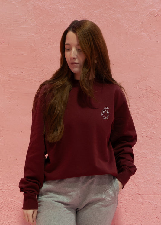 Burgundy Love Sweater