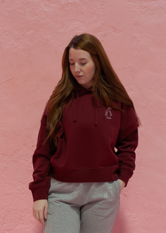 Burgundy Love Hoodie