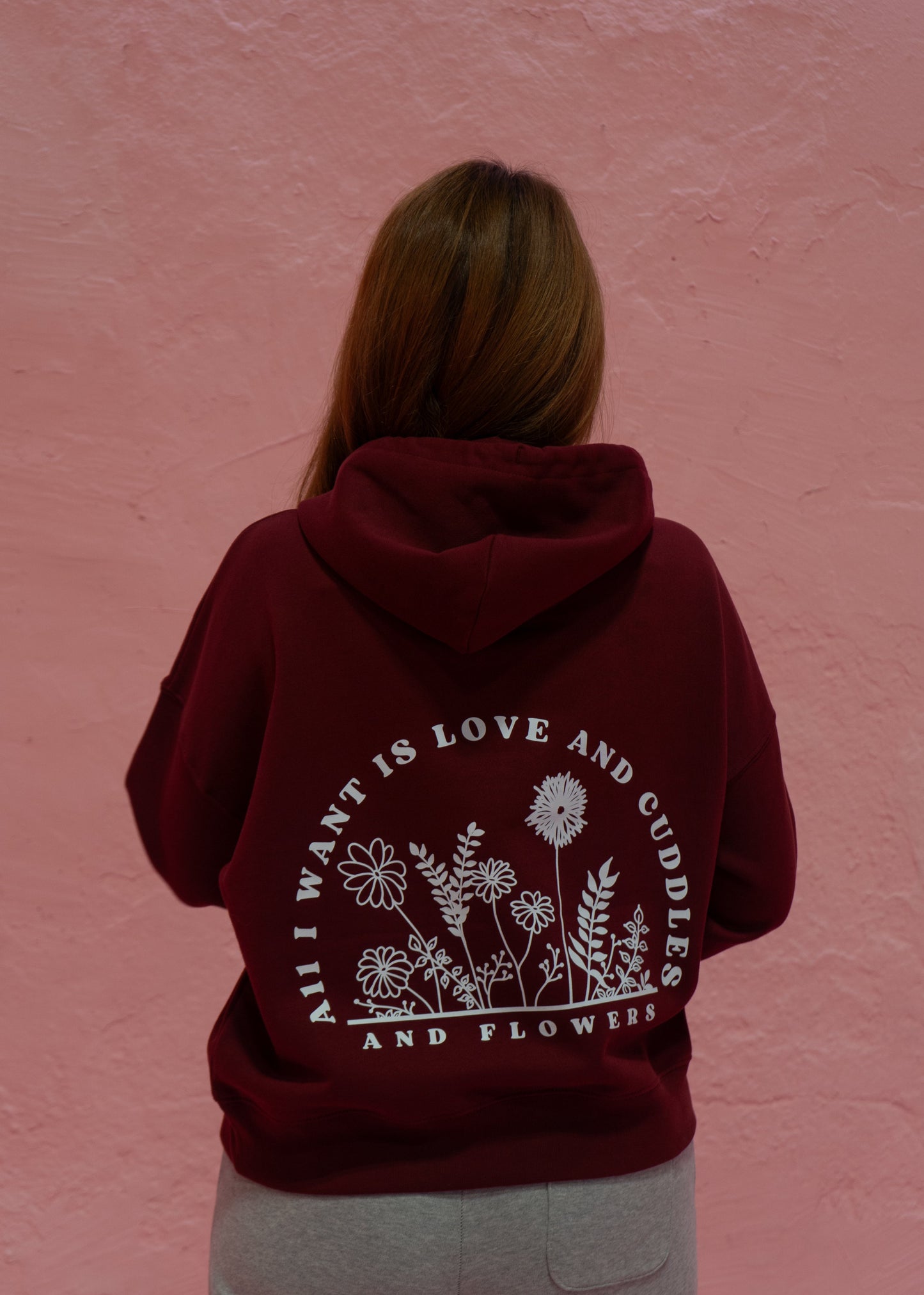 Burgundy Love Hoodie